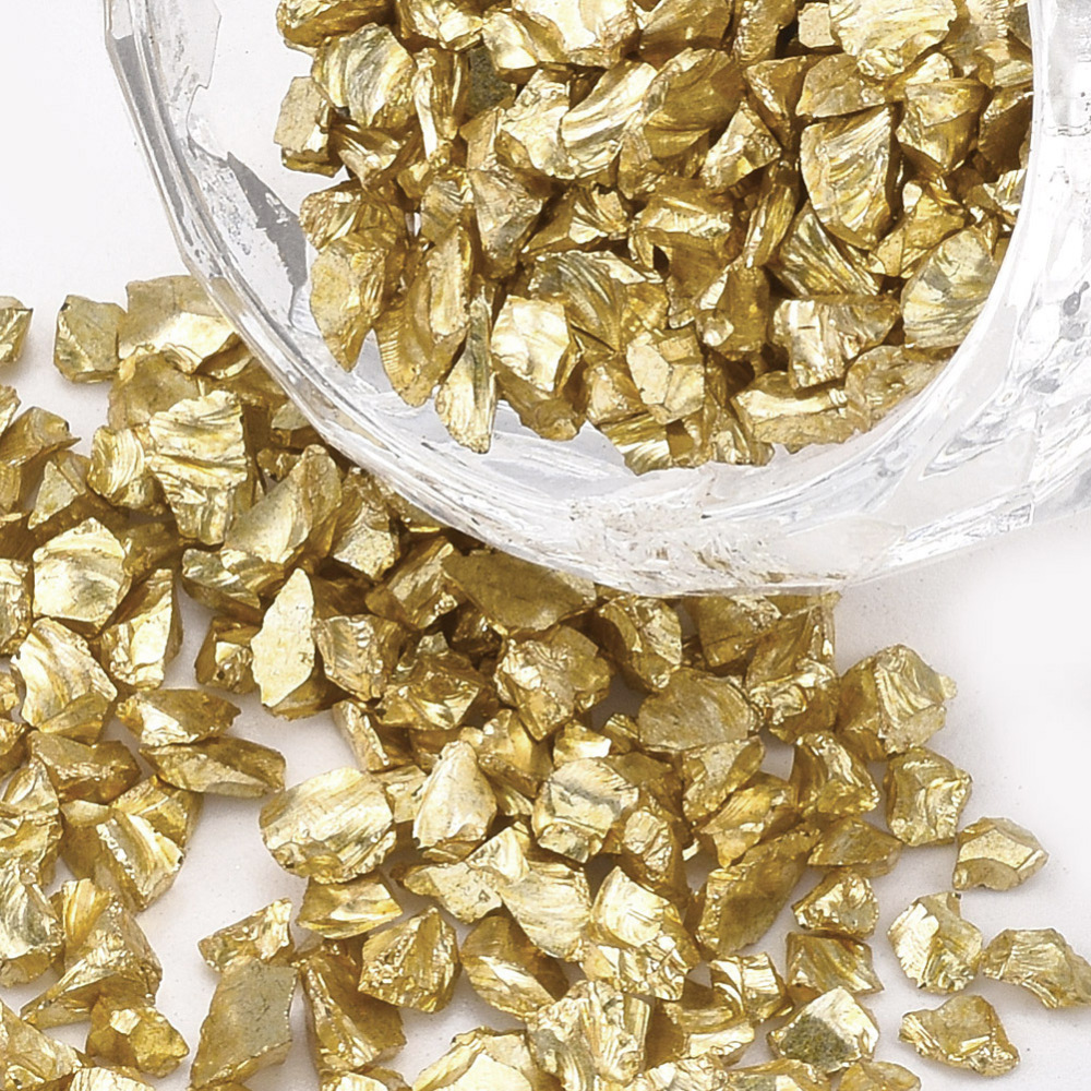 Gold Plated Crush Glass Chips 100g