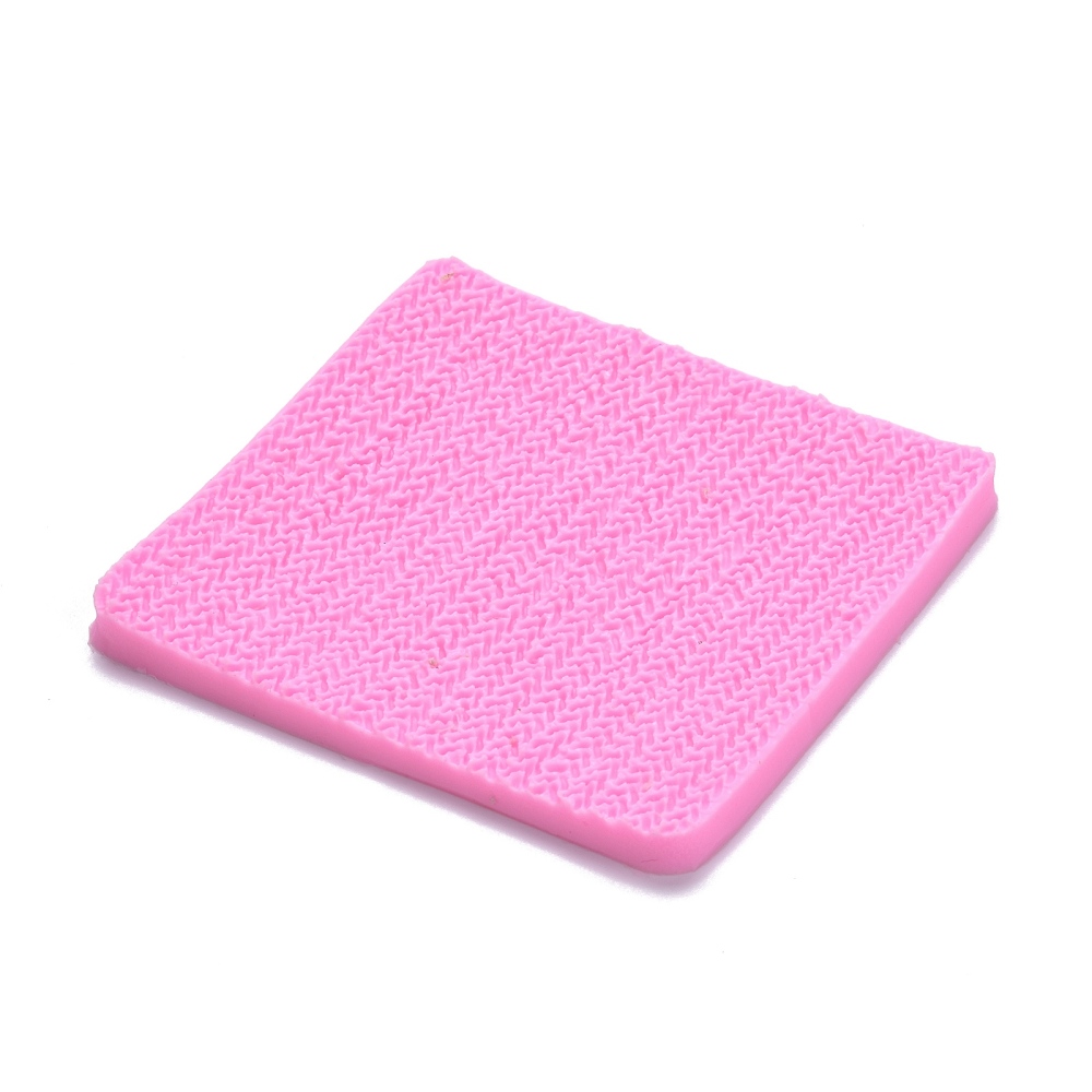 Pink Silicone Texture Mould - Pattern 103x99x5mm #3 - Image 2