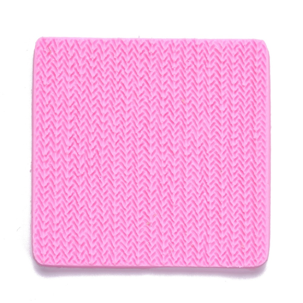 Pink Silicone Texture Mould - Pattern 103x99x5mm #3