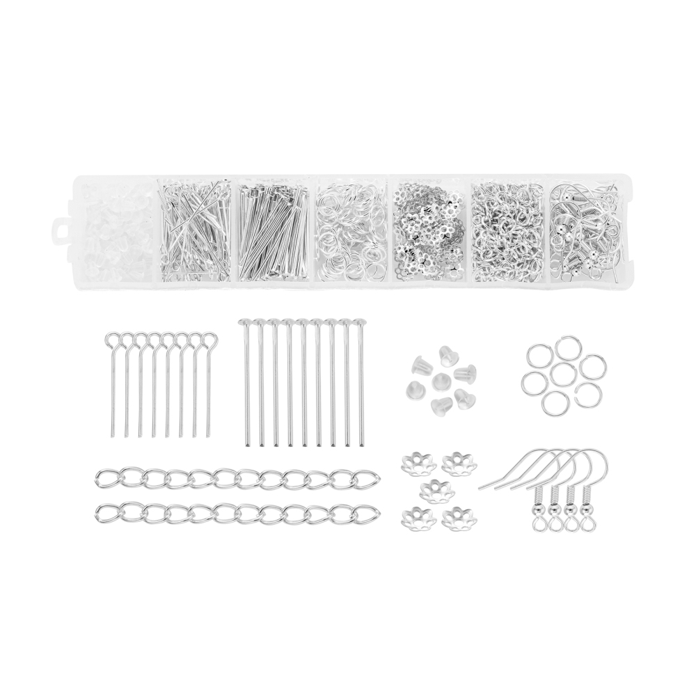 Silver Earring Findings Set 560pcs/Box
