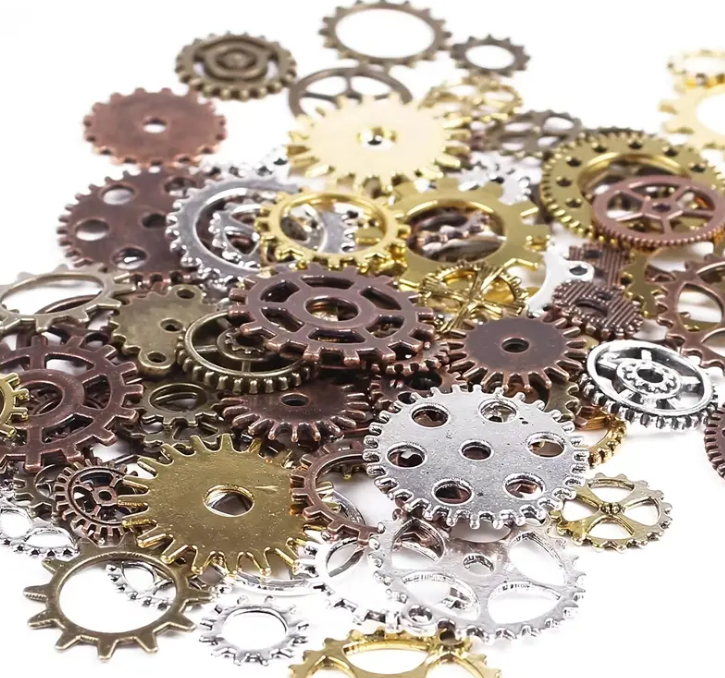 Mixed Assorted Shape & Sizes Steampunk Gears Approximately 20g - Individuals