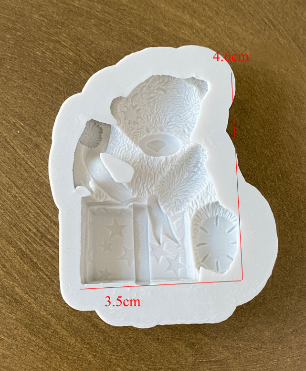 Silicone Mould - Teddy Bear Shape 3.5cm x 4.6cm - Image 2