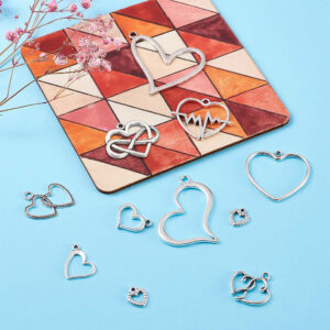 Platinum Heart Charms - Individuals Styles